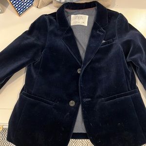 Blue velvet Zara jacket.  Size 3-4.